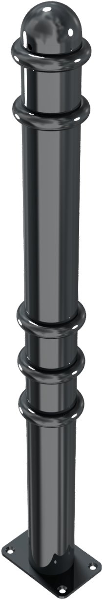 Stilpfosten DMR. 76mm. mit Ringen, ortsfest