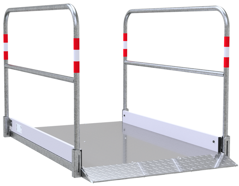 Grabenbrücke aus Stahl /Aluminium, 1,0 mtr. breit, verschiedene Längen