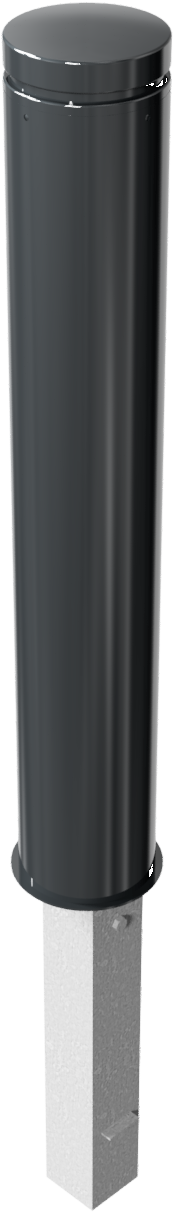 Stilpfosten DMR.155 mm,  Alukopf mit Ziernut, herausnehmbar
