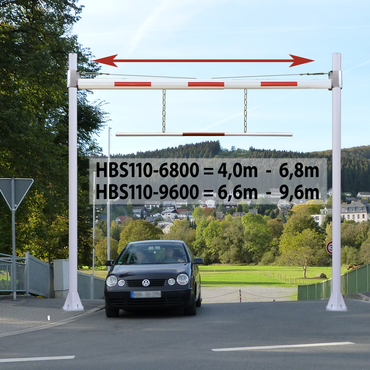 Höhenbegrenzer variabel bis 9,6 mtr.