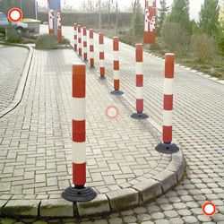LeitPin DMR 100 mm rot-weiß -Leitzylinder-