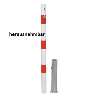 Sperrpfosten DMR. 76 mm herausnehmbar