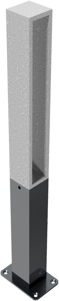 Stilpfosten VKT 70x70 mm Oberteil Flachstahl , ortsfest