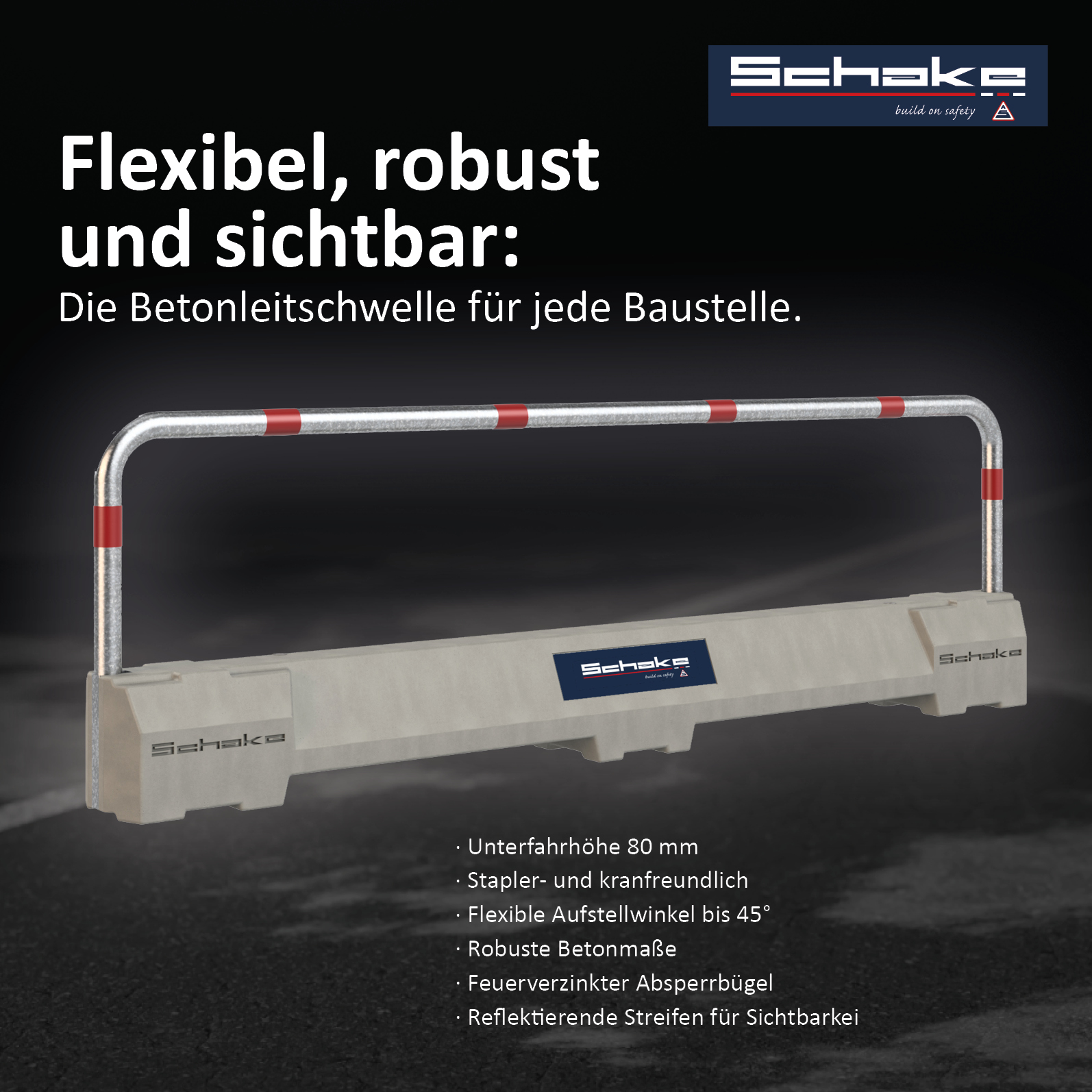 Mobiler Betonleitschwelle