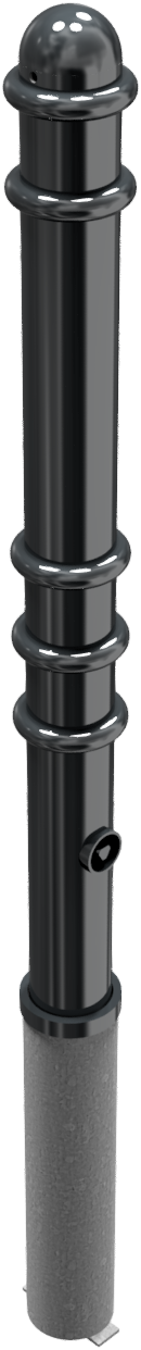Stilpfosten DMR.76 mm, mit Ringen herausnehmbar