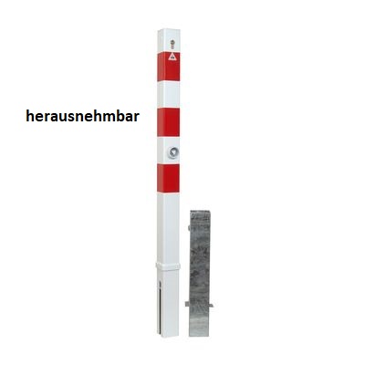 Sperrpfosten VKT 70x70 mm herausnehmbar mit PZ