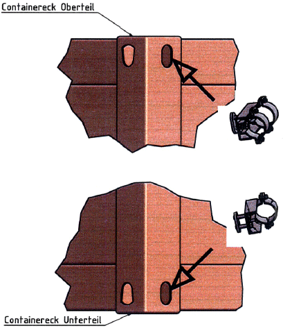 Fahnenmast Containerhalterung CH-2