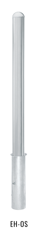 Edelstahlpoller DMR.76 mm mit Halbrundkopf ortsfest