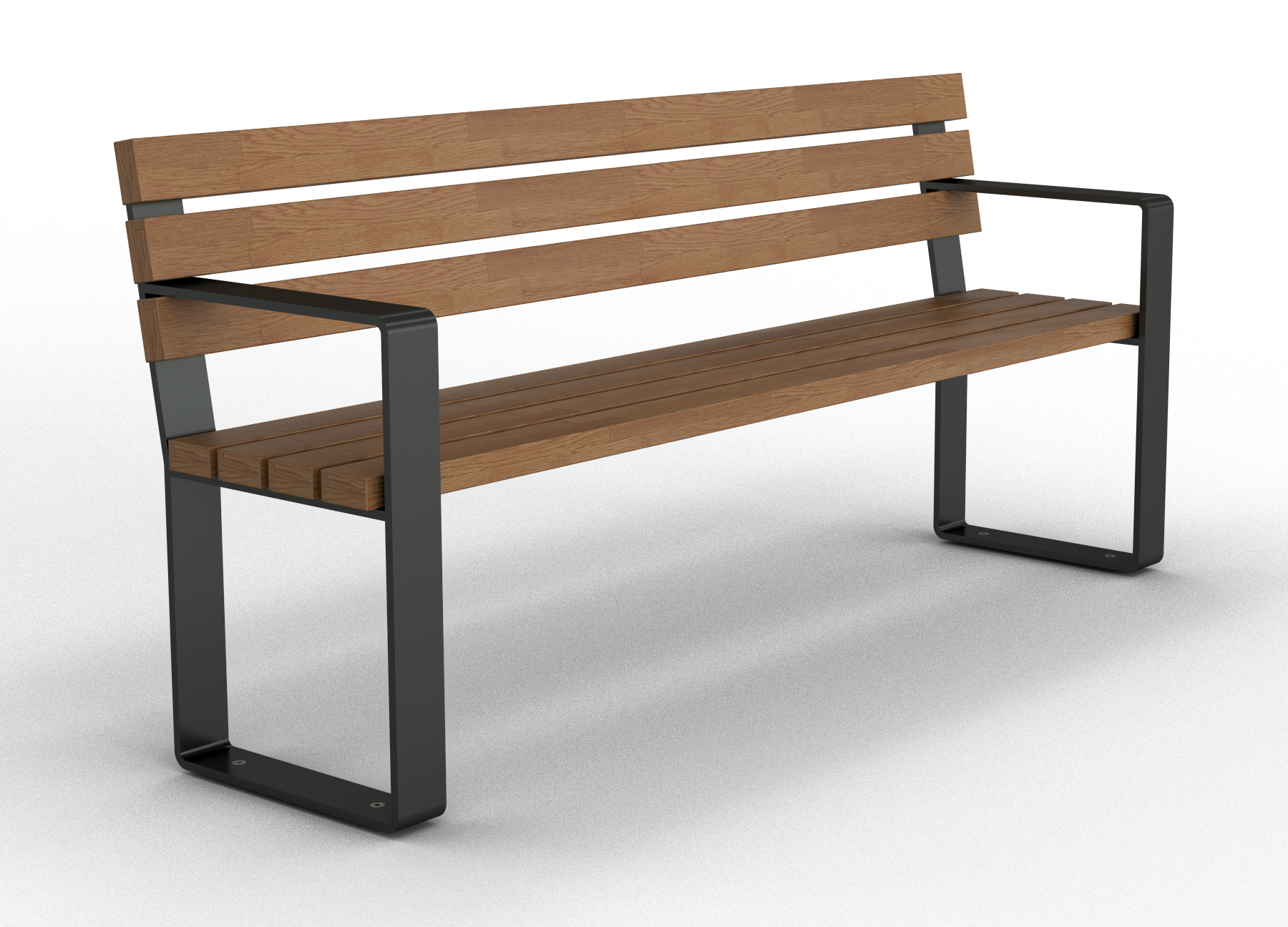 Parkbank mit Lehne