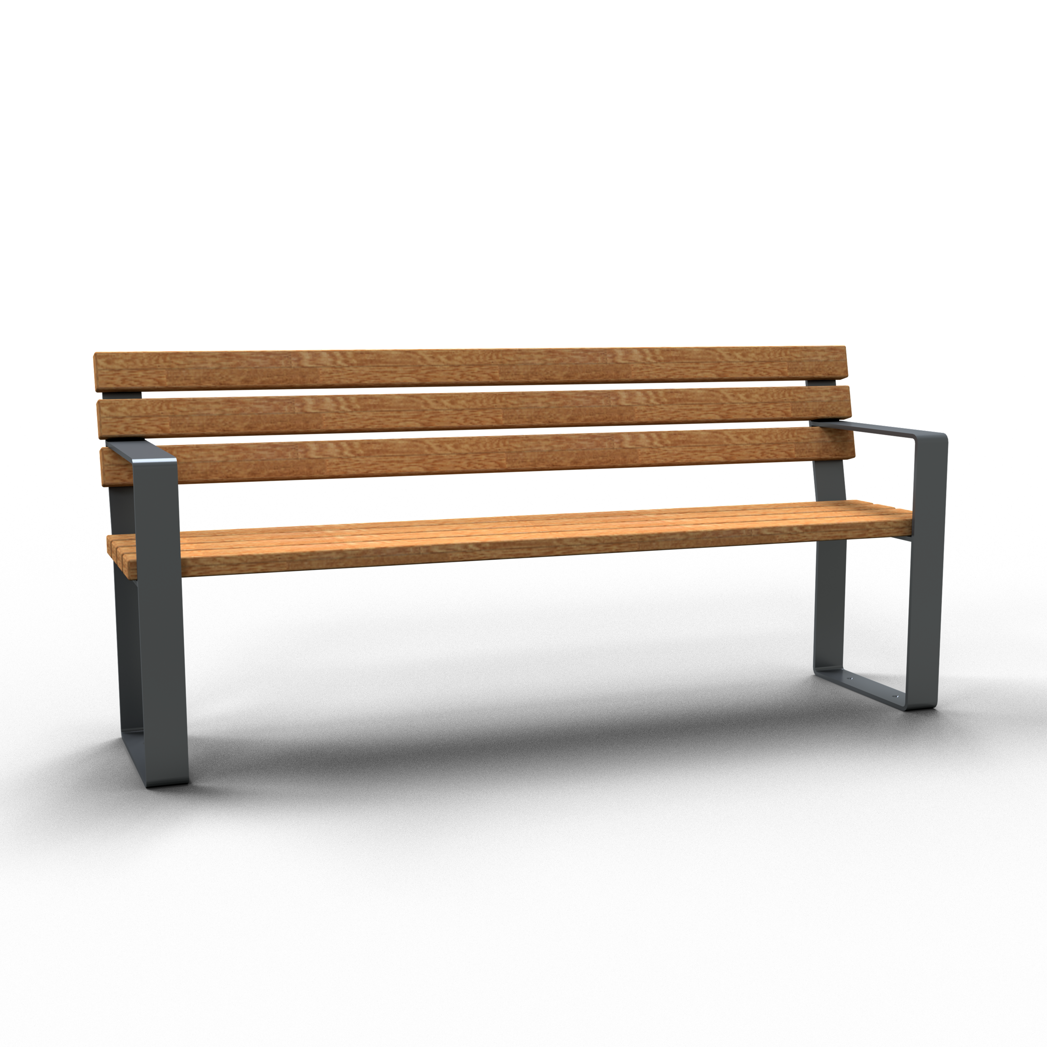 Parkbank mit Lehne