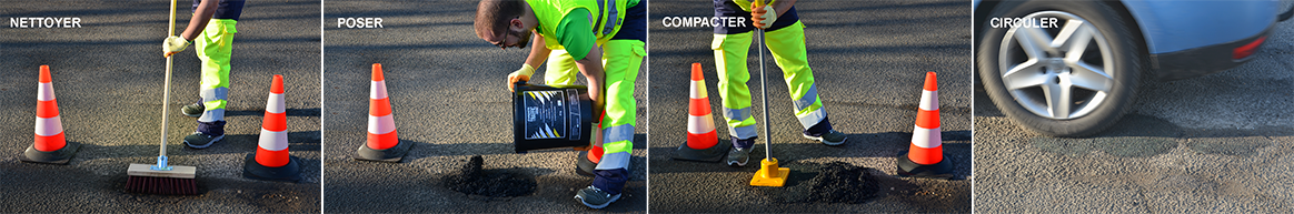 Traffic Asphalt, Fahrbahnreparatur schwarz