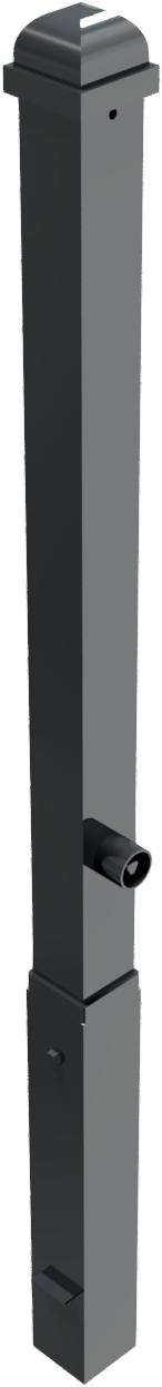 Stilpfosten VKT 70x70mm, mit Zierkopf, herausnehmbar