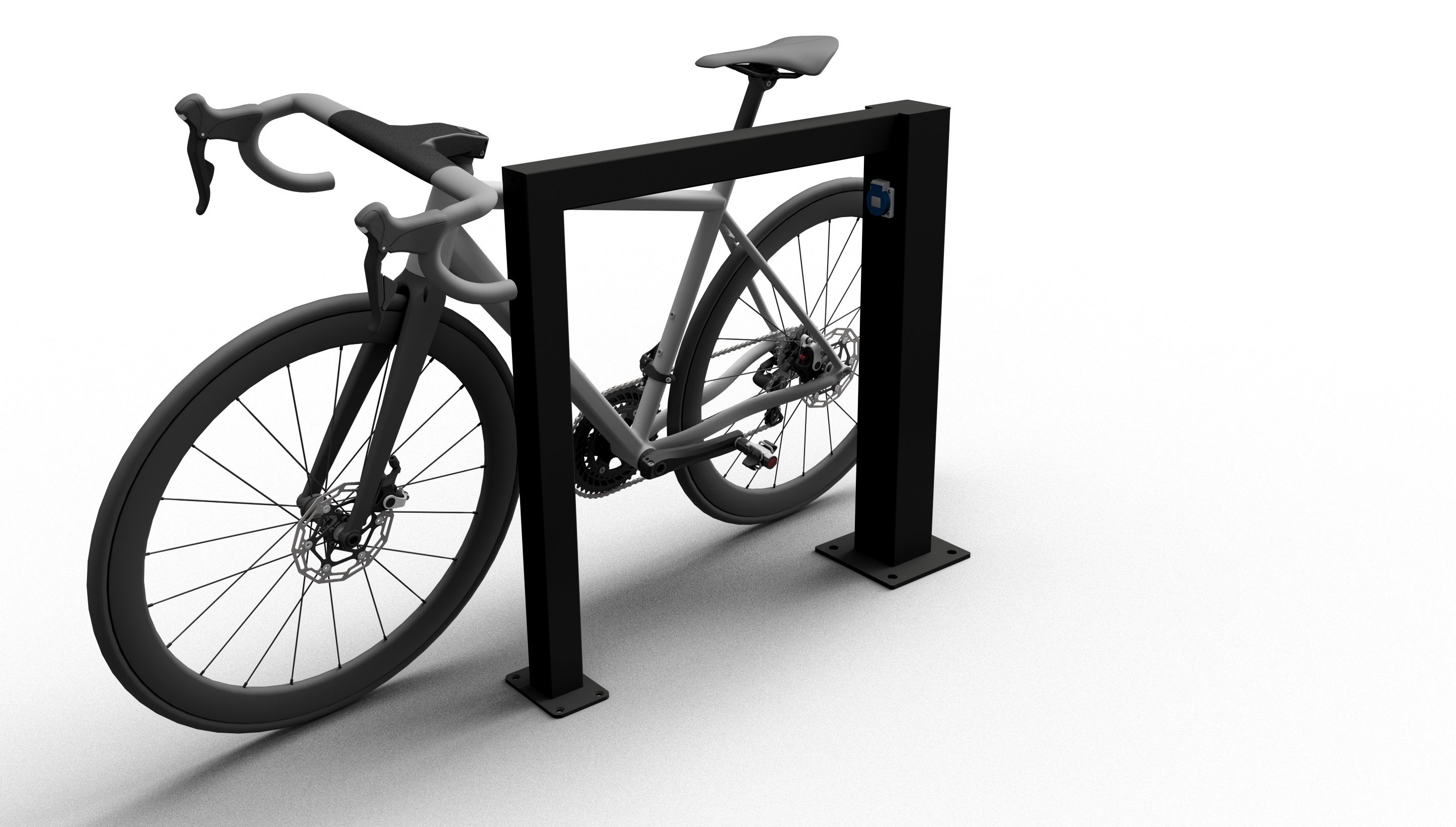 E-Bike Anlehnbügel mit Ladebox