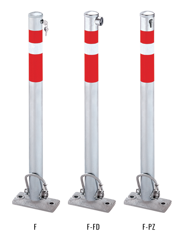 Absperrpfosten mit Fußhebel