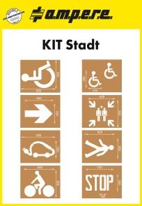 Schablonensätze für Bodenmarkierung