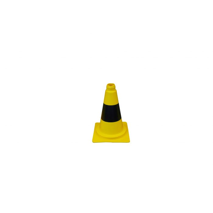 Leitkegel gelb , schwarze Streifen