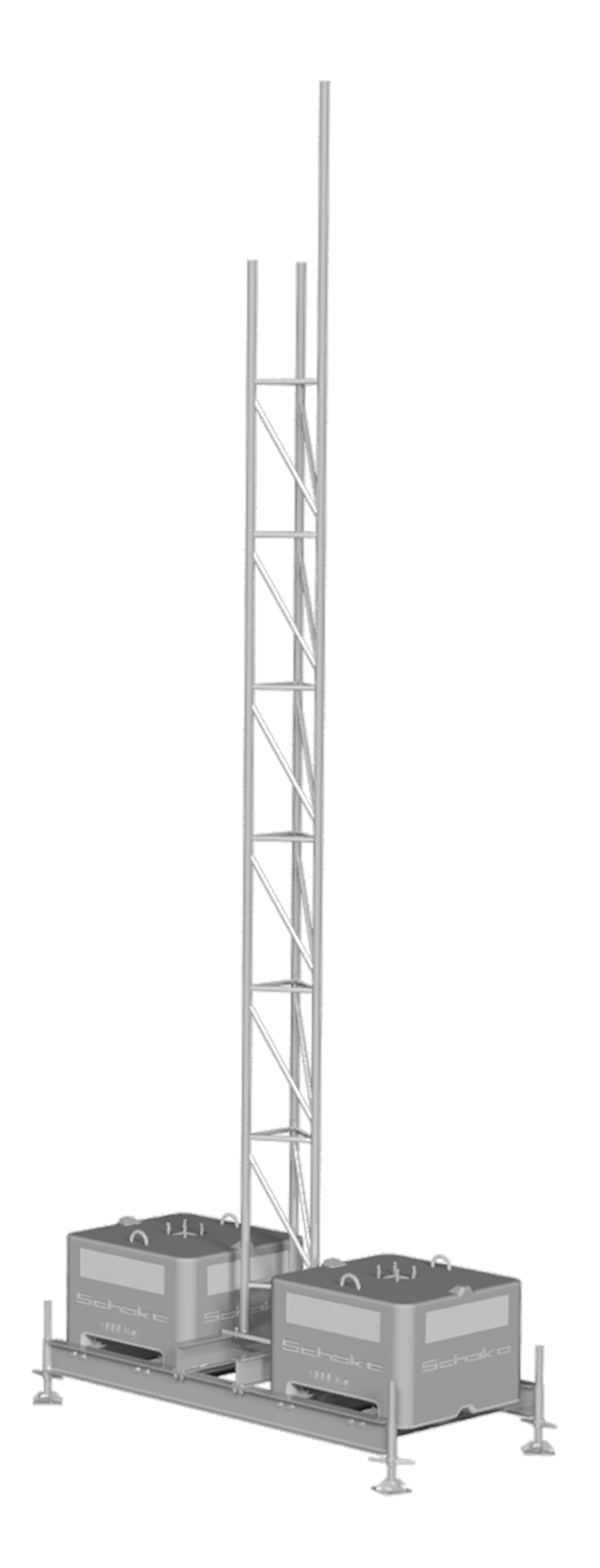 Aufstellvorrichtungen mit Gittermast im SET