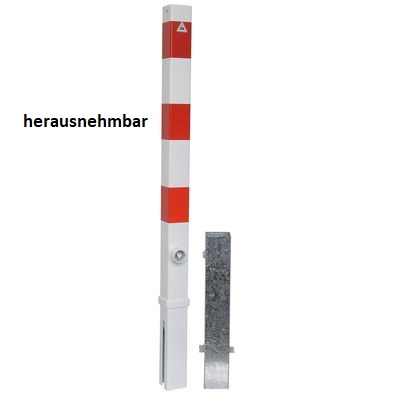 Sperrpfosten VKT 70x70 mm herausnehmbar mit PZ