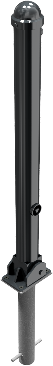 Stilpfosten DMR.76 mm, mit Zierkopf, umlegbar