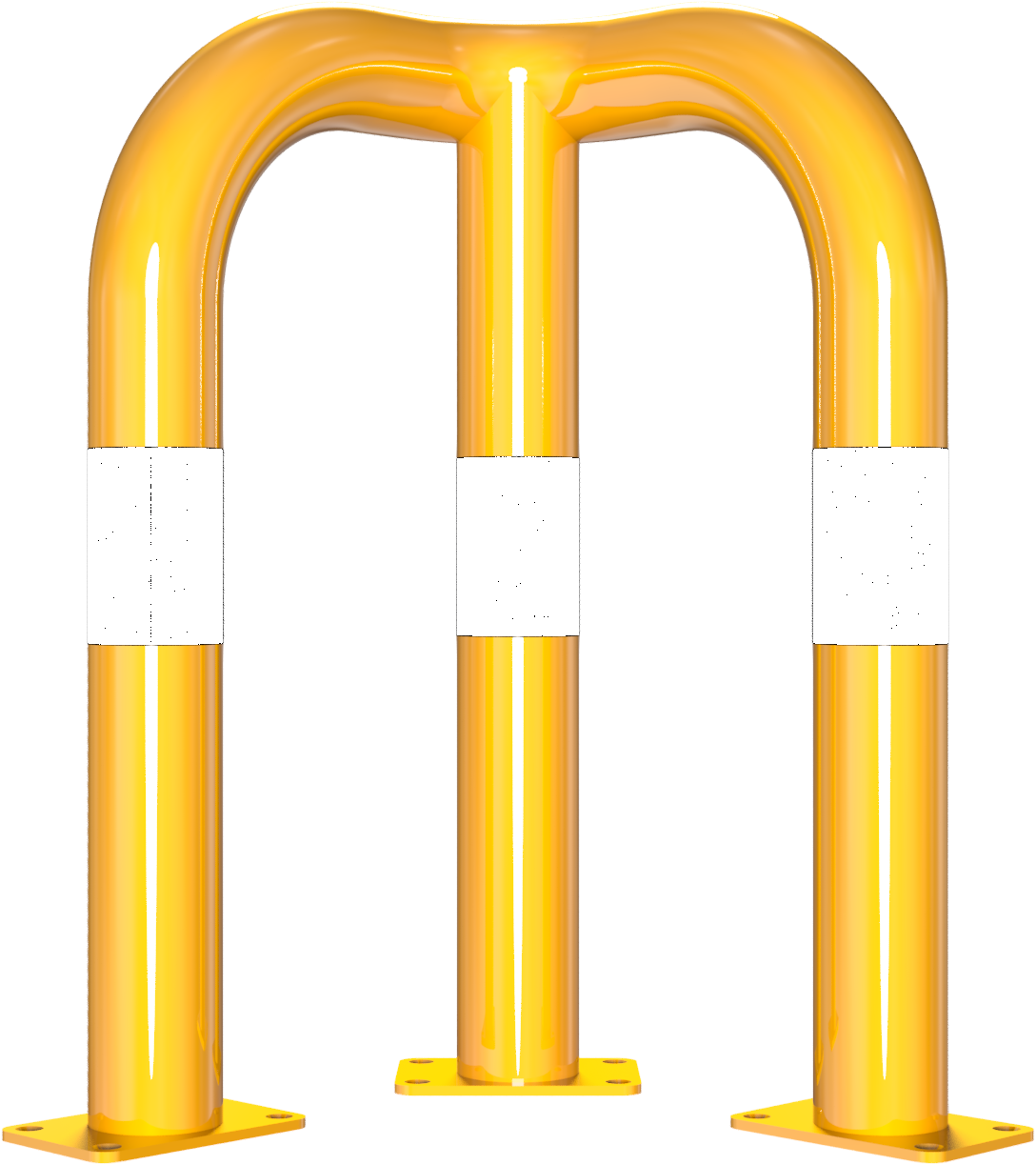 Rammschutzbügel 90° gleichschenkelig DMR 76 mm gelb/schwarz
