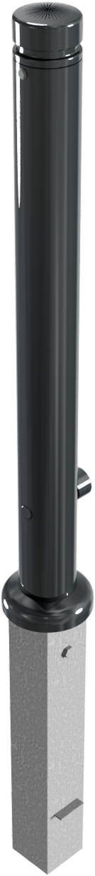 Stilpfosten DMR.82 mm, Zierkopf mit Rille, herausnehmbar