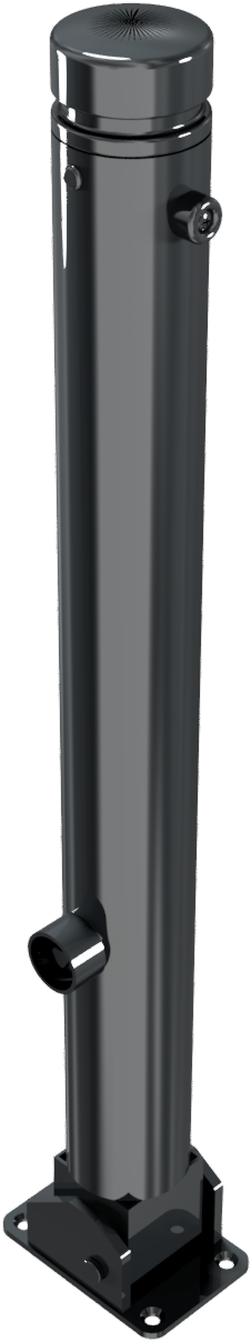 Stilpfosten DMR.82 mm,  Zierkopf mit Rille, umlegbar