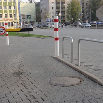 Sperrpfosten DMR 152 x 3,2 mm  zum Einbetonieren, verschiedene Höhen