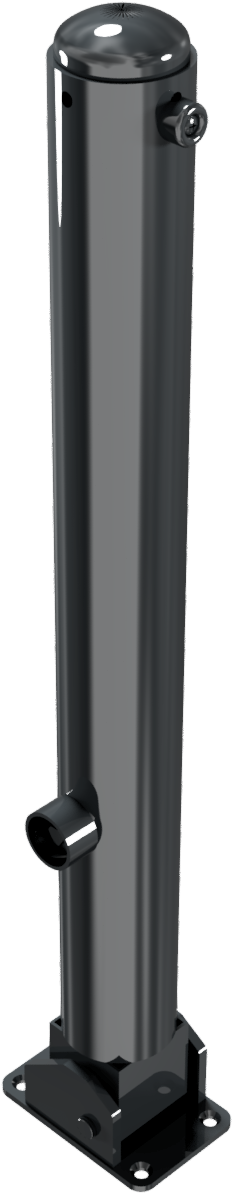 Stilpfosten DMR.82 mm, mit Zierkopf, umlegbar
