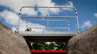 Grabenbrücke aus Aluminium, 5 Stück 2,3 m mit Stapelpalette