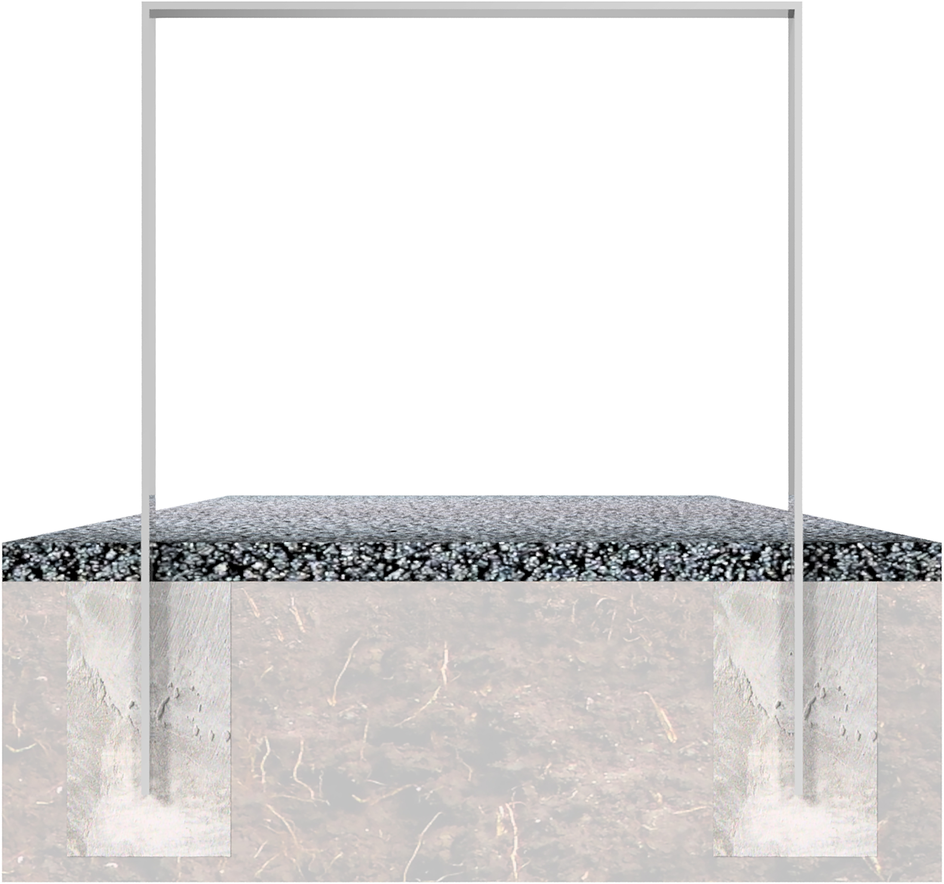 Fahrradanlehnbügel Flachstahl 50 x 12 mm