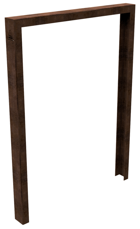 Anlehnbügel aus Cortenstahl