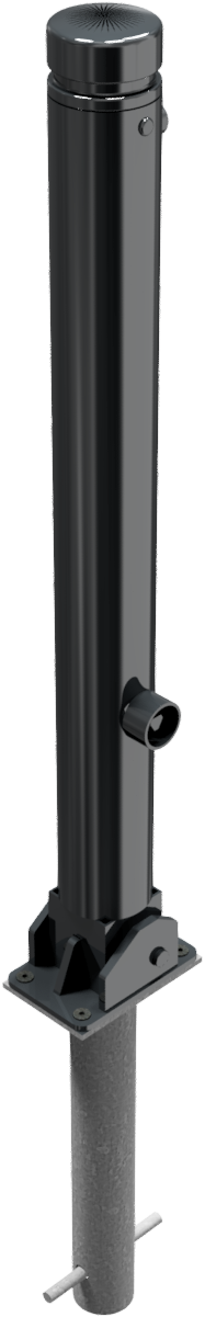 Stilpfosten DMR.82 mm,  Zierkopf mit Rille, umlegbar