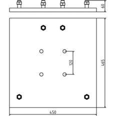 Adapterplatte für Gitterrohrmast