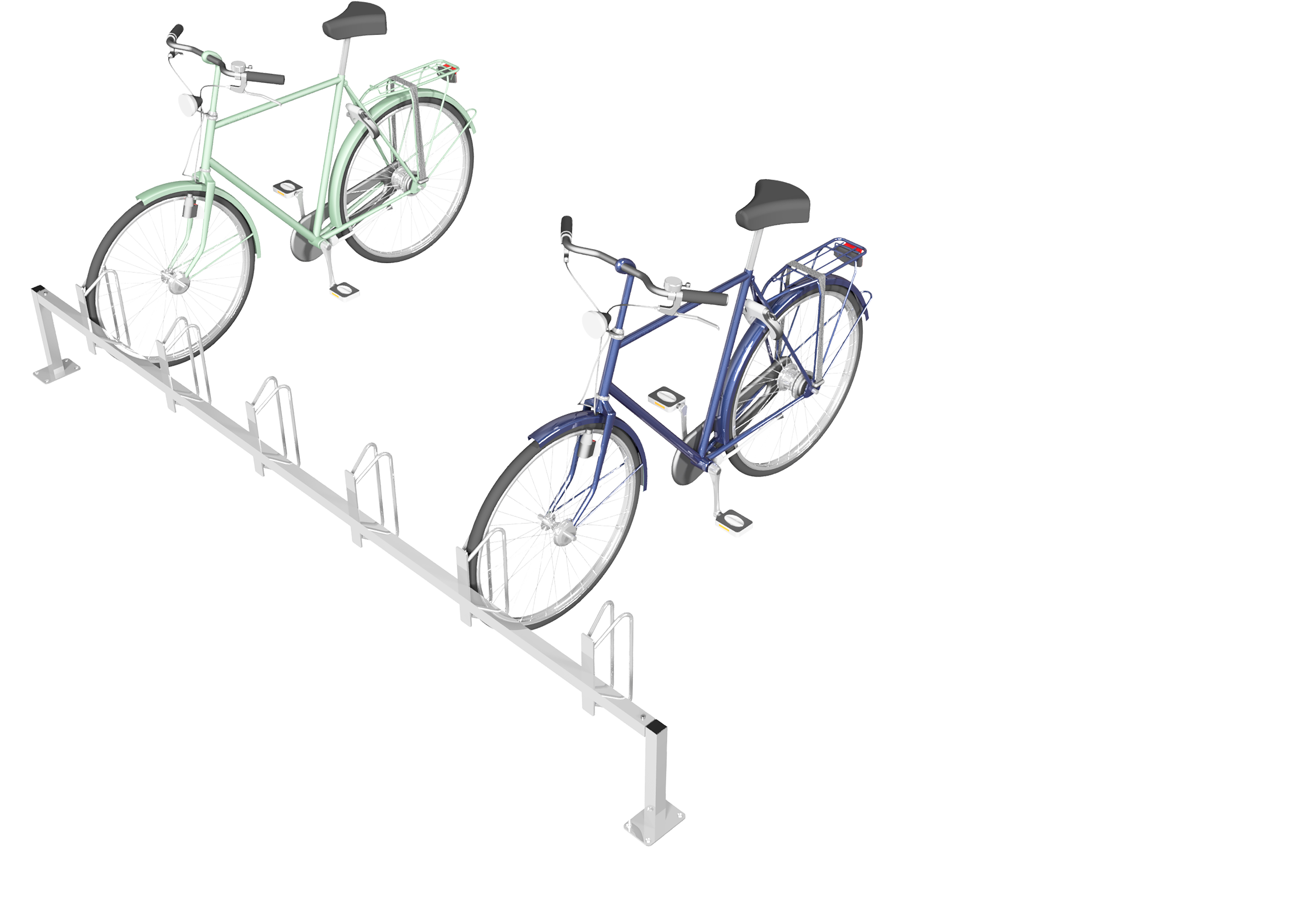 Fahrradständer Reihenparker, 6 Stellplätze
