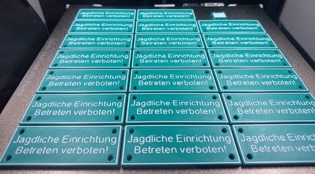 10 x Stabiles Schild Jagdliche Einrichtung – Betreten verboten