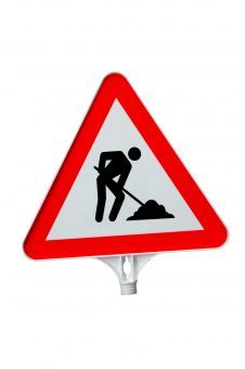 Hinweisschild Bauarbeiten