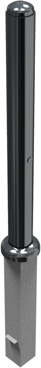 Stilpfosten DMR.82 mm, mit Zierkopf, herausnehmbar