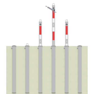 Sperrpfosten VKT  70x70 mm versenkbar