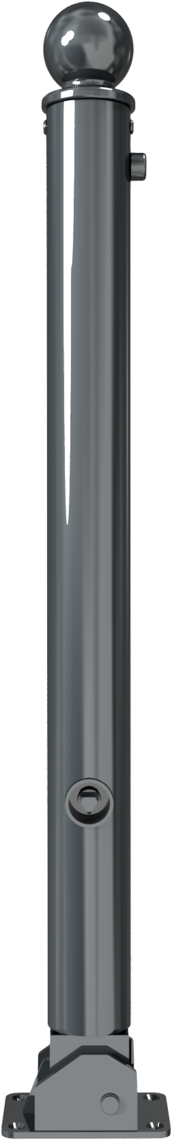 Stilpfosten DMR.76 mm, mit Kugelkopf, umlegbar