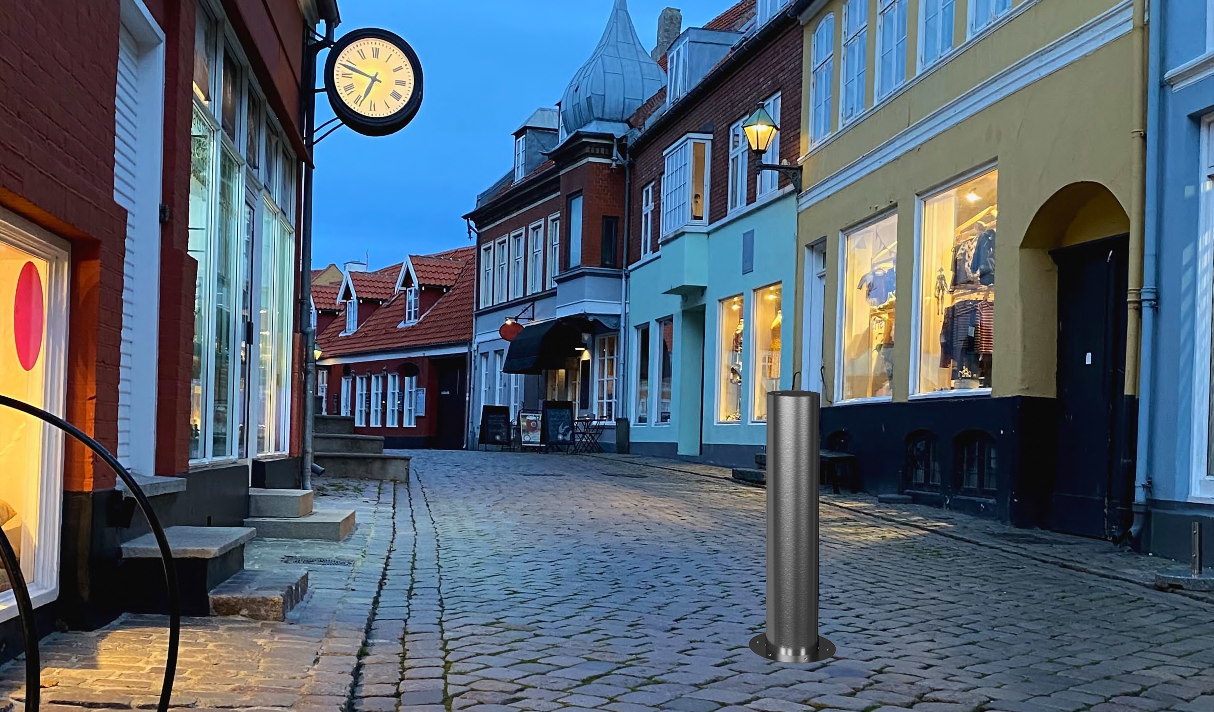 Voll-versenkbarer Edelstahlpfosten Ø 154 mm