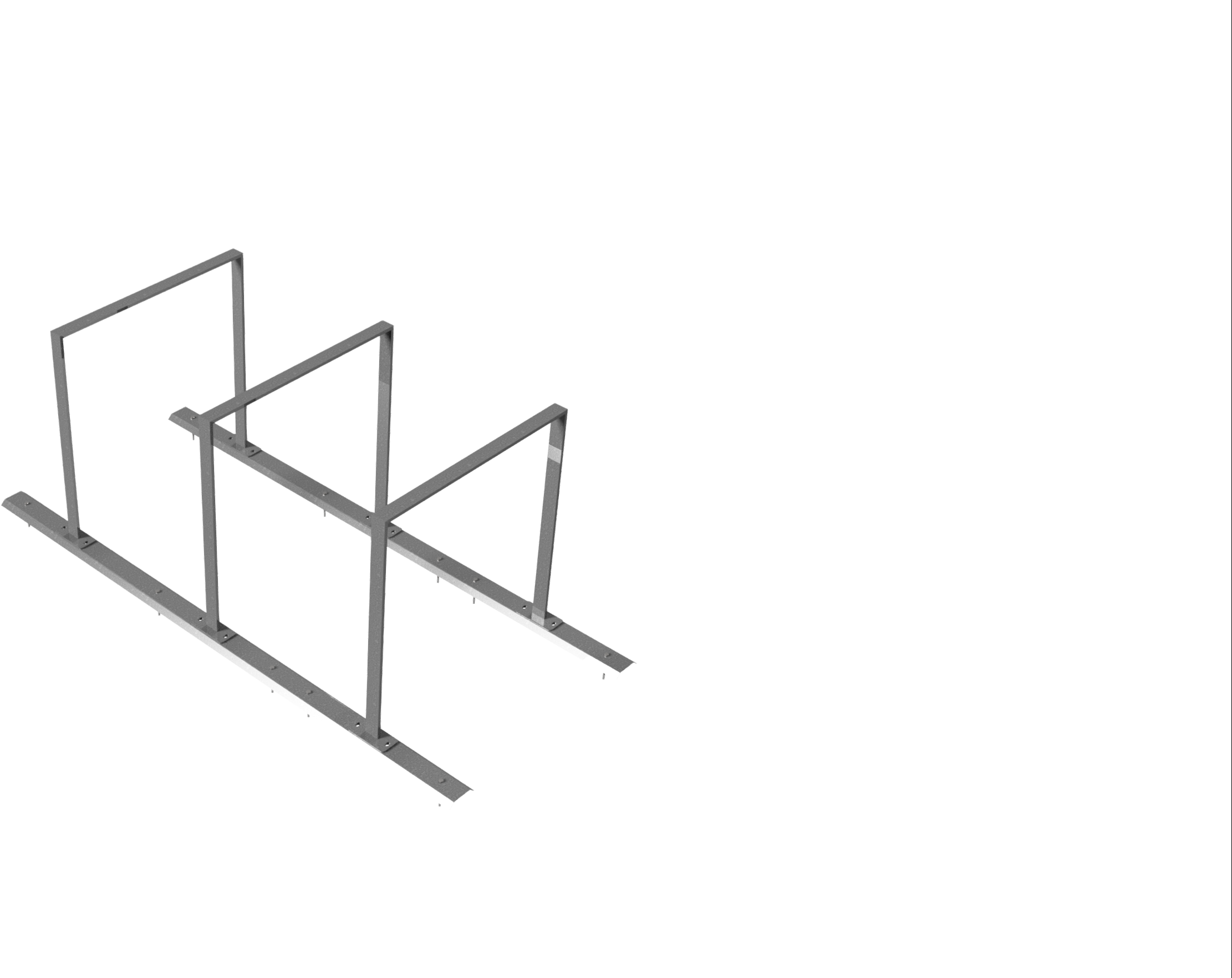 Fahrradständer als Reihenanlage Flachstahl 50x12 mm