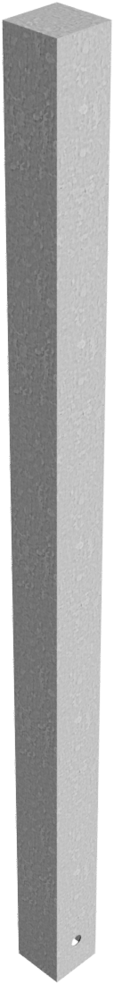 Edelstahlpoller 70x70mm mit Flachkopf ortsfest